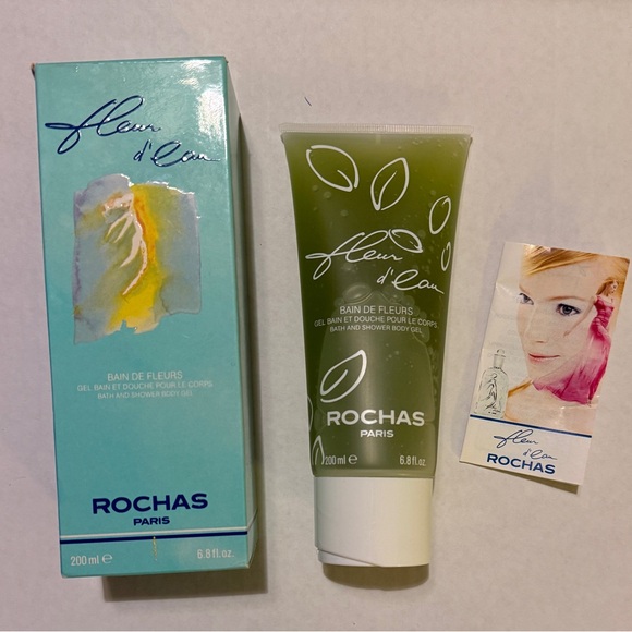 Fleur D’Eau Rochas Paris Bain De Fleur Bath & Shower Body Gel 6.8 Fl Oz